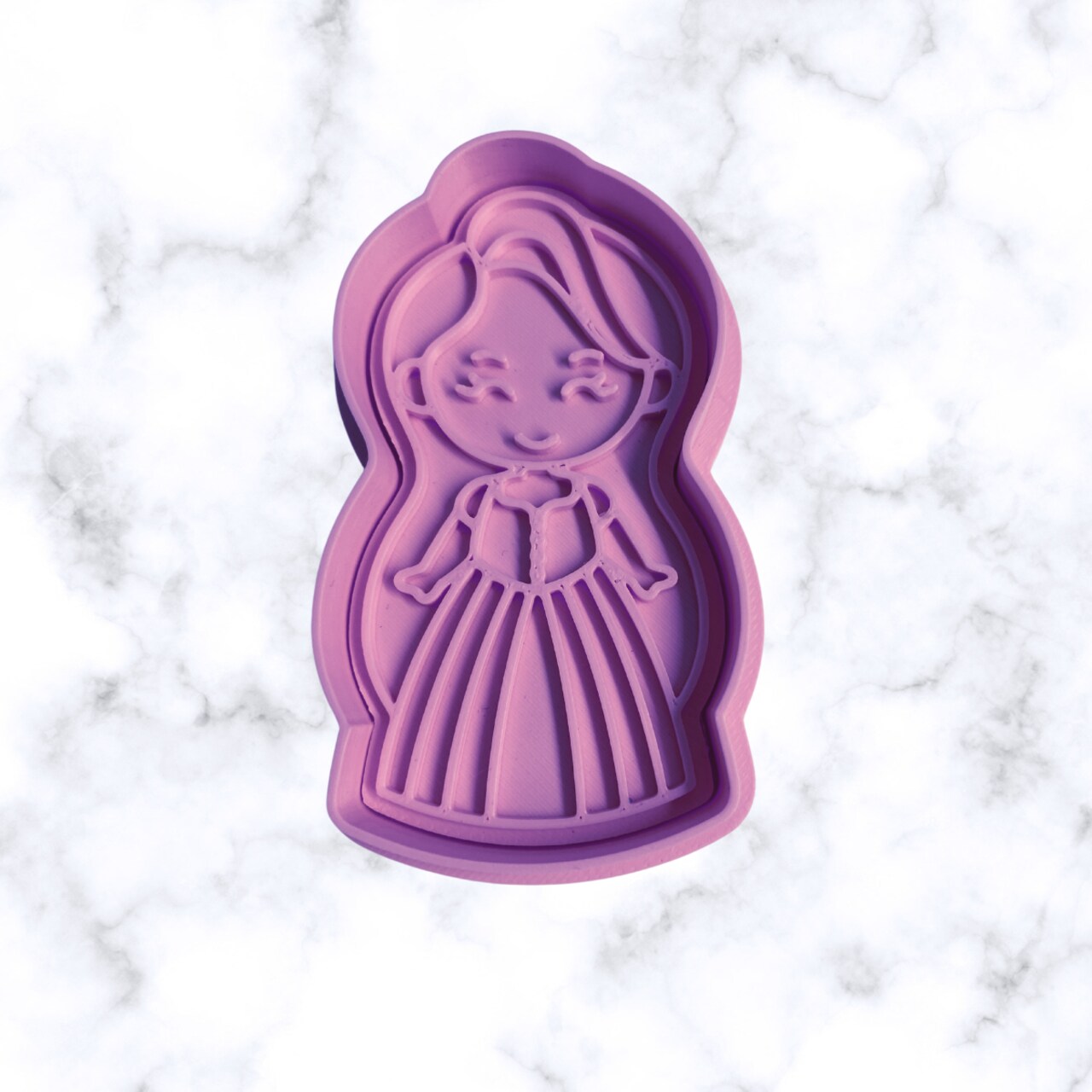 fairy Tale Princess and Princess friends and Carriage Cookie cutter and stamps fondant cutter